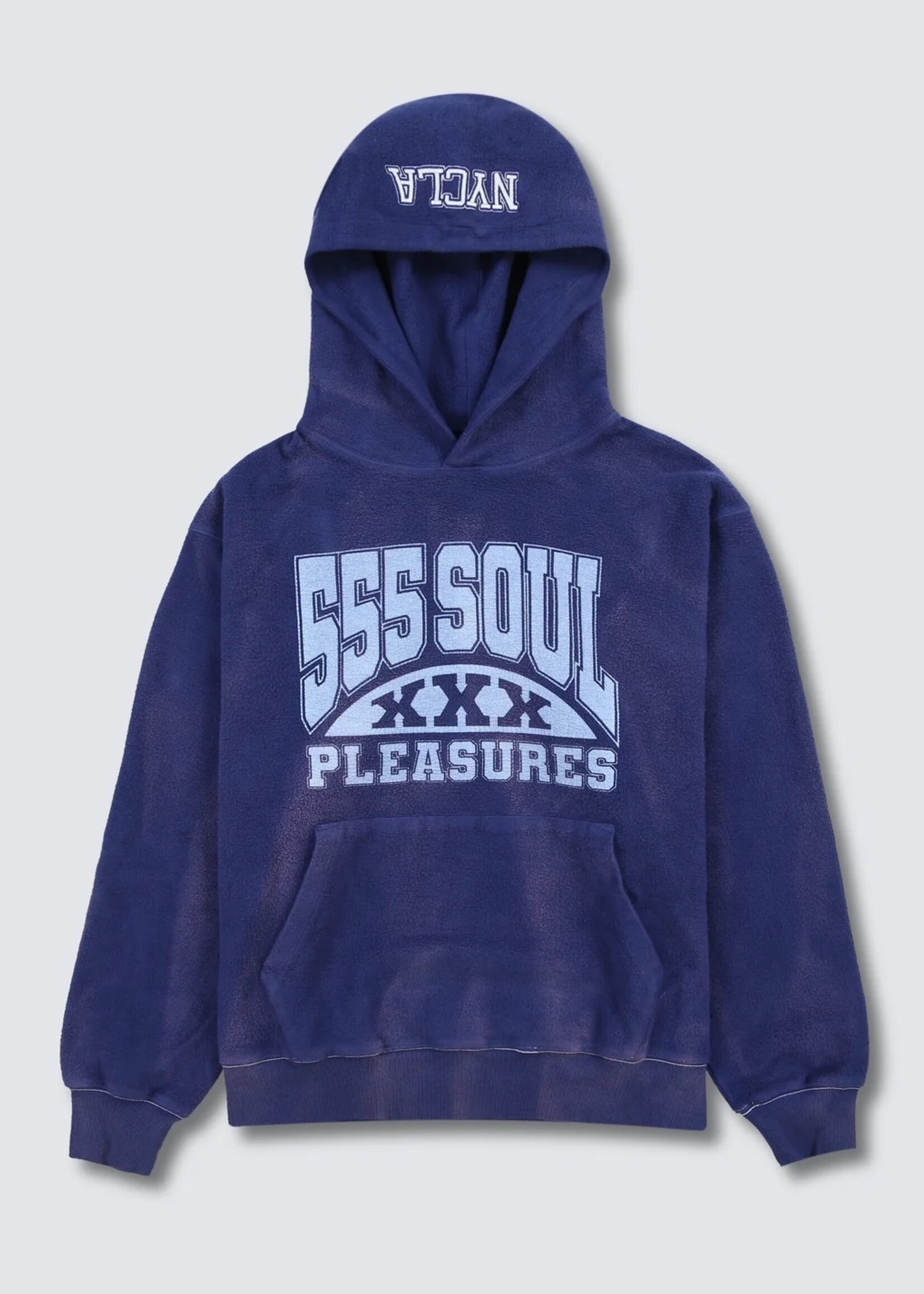 PLEASURES X TRIPLE 5 SOUL Inside Out Hoodie in Navy