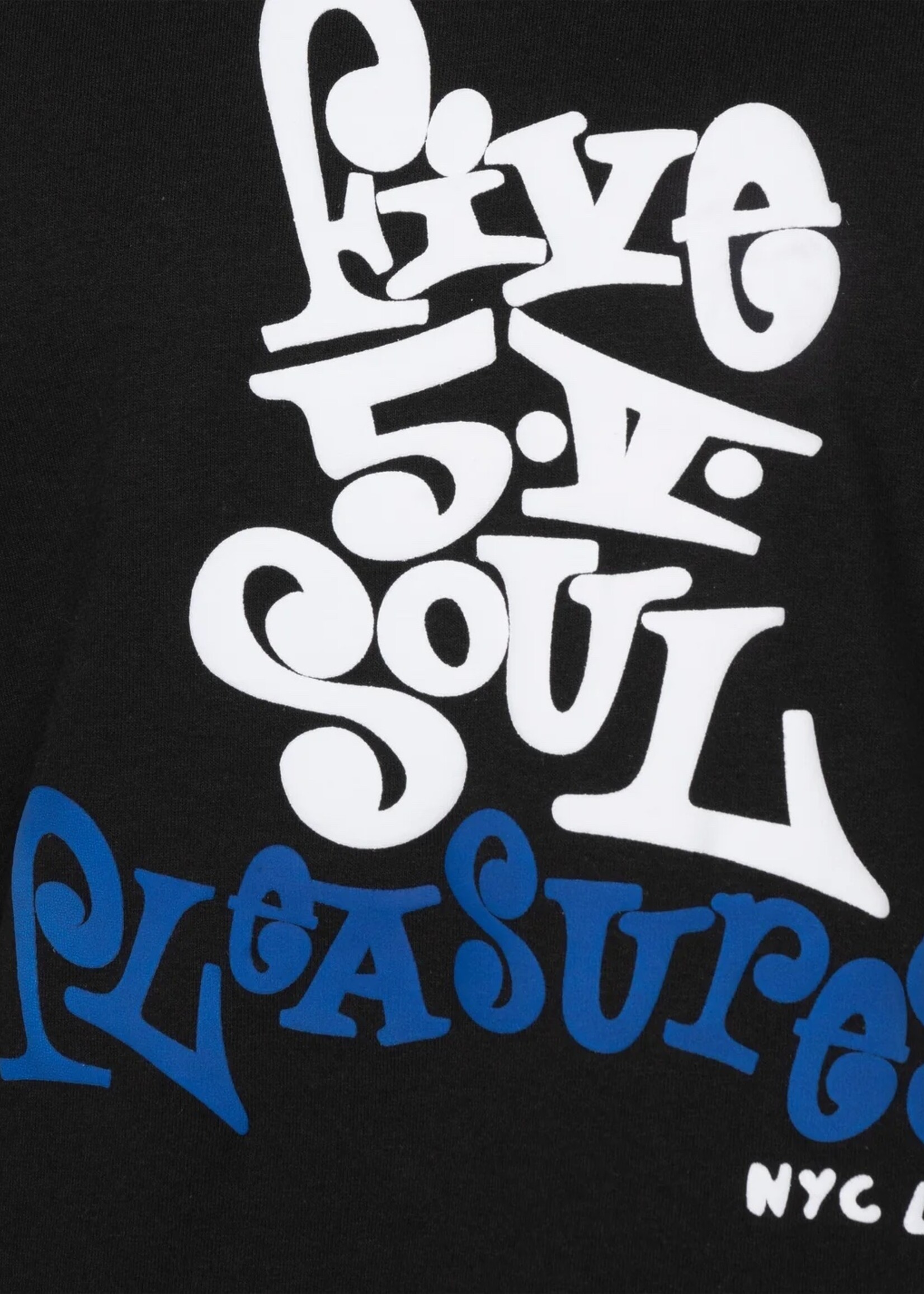 PLEASURES X TRIPLE 5 SOUL 'Five 5 V' T-shirt in Black