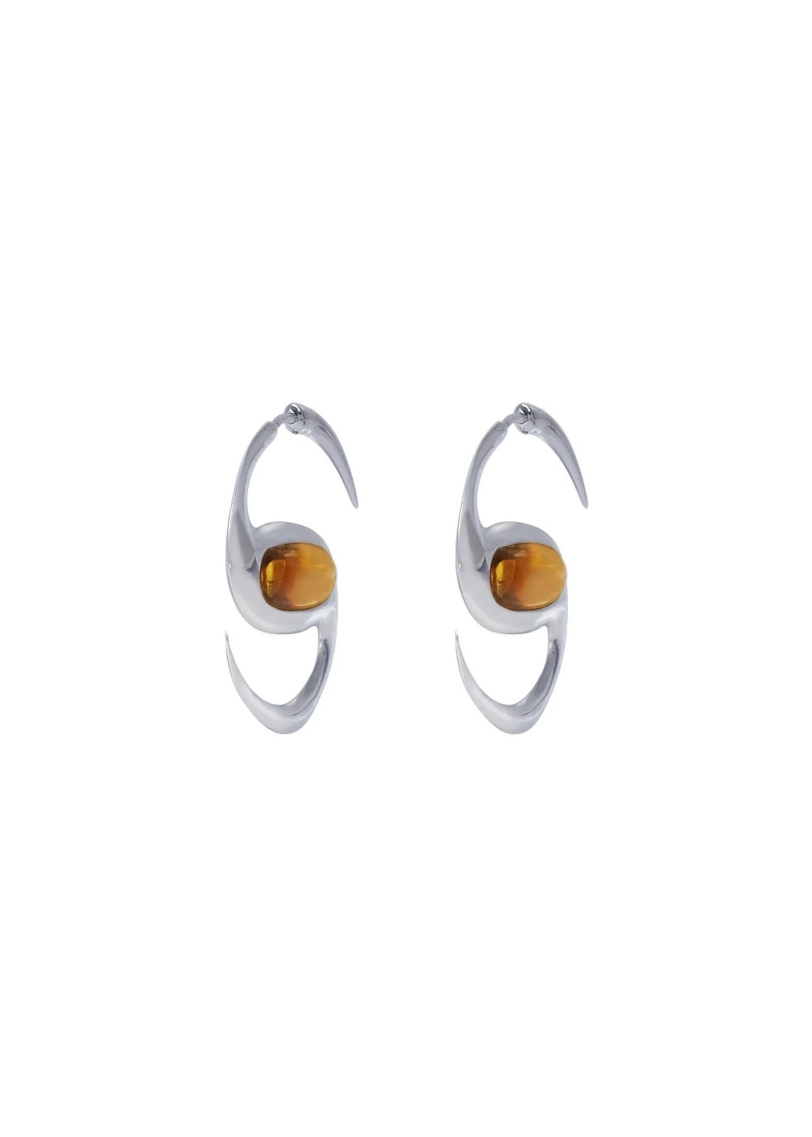 VARON Ugo Earrings in Sterling Silver and Citrine