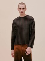 ECKHAUS LATTA The Keyboard Lightweight Stripe Sweater in Coffee