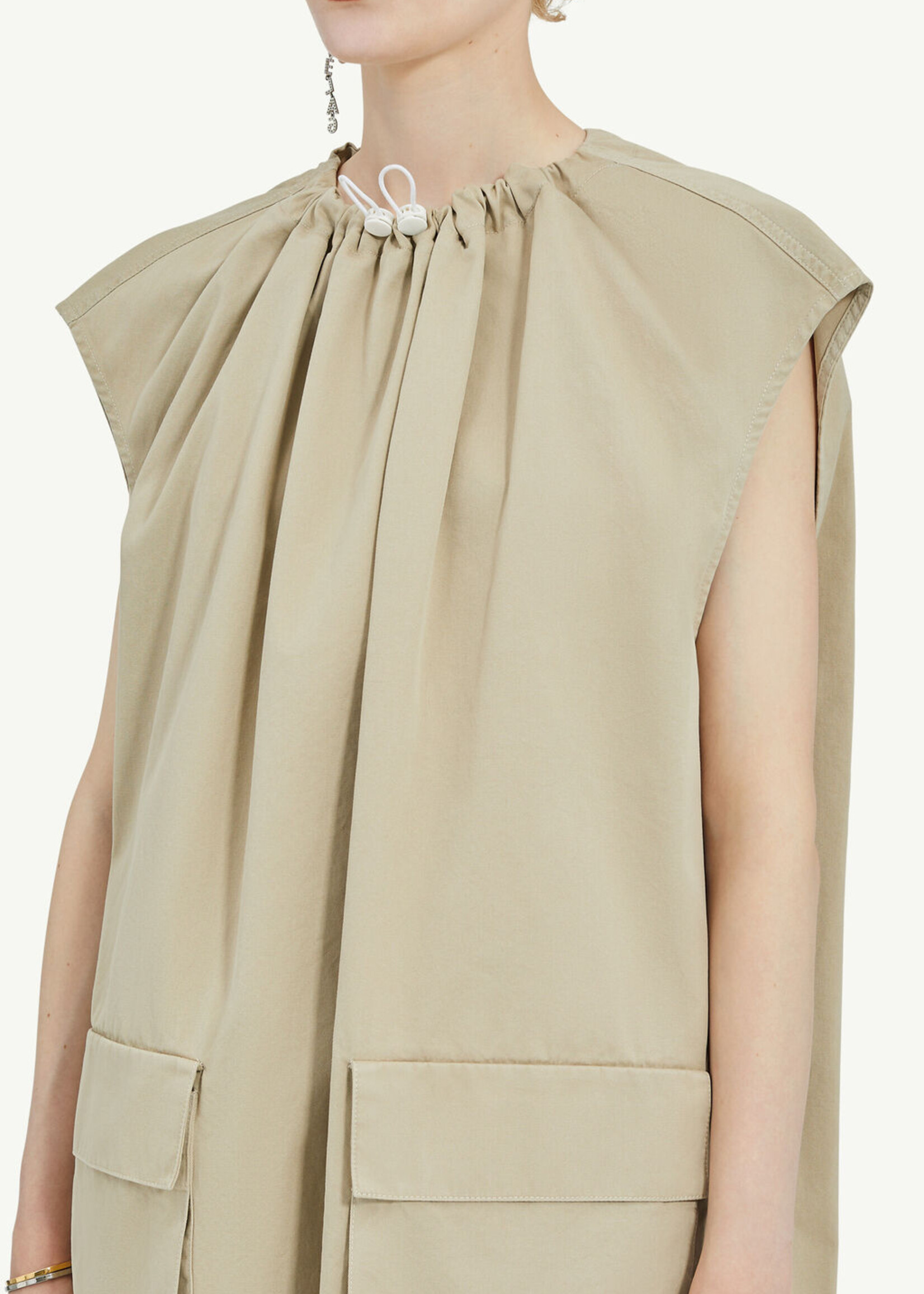 MM6 MAISON MARGIELA Cargo Mini Dress in Khaki