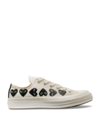 COMME DES GARÇONS PLAY X CONVERSE Multi Heart Low Tops in White