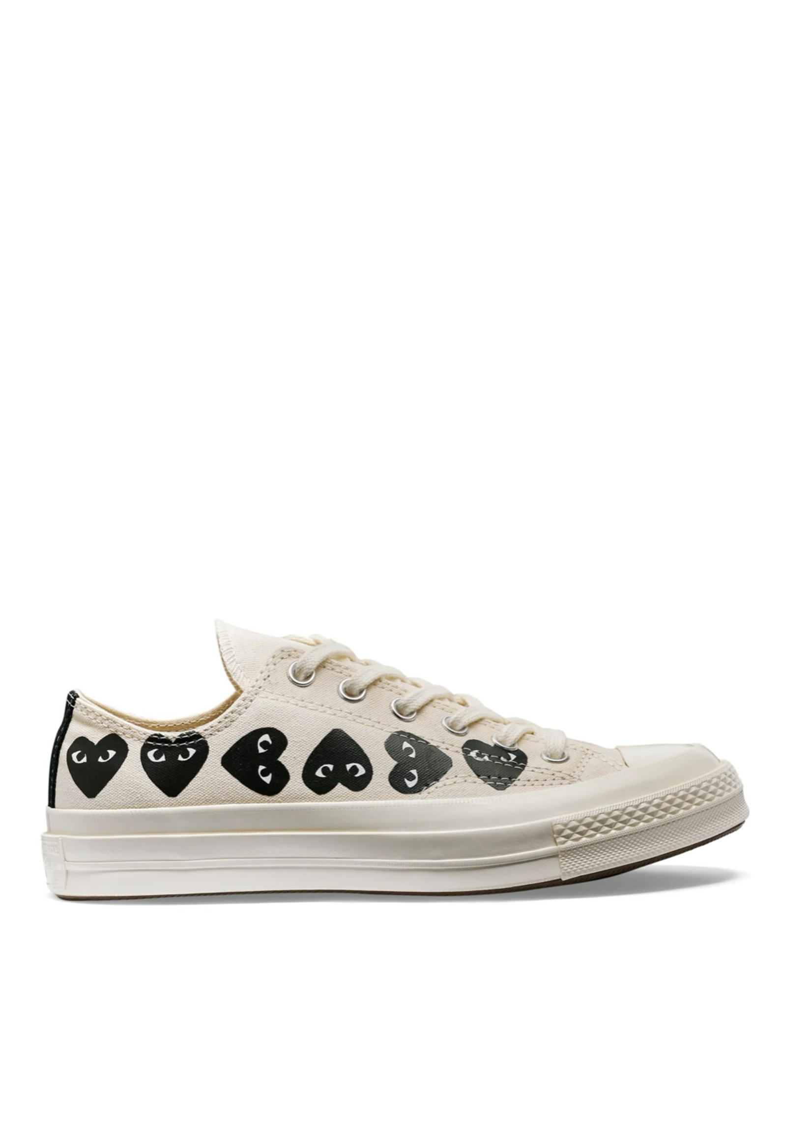 COMME DES GARÇONS PLAY X CONVERSE Multi Heart Low Tops in White