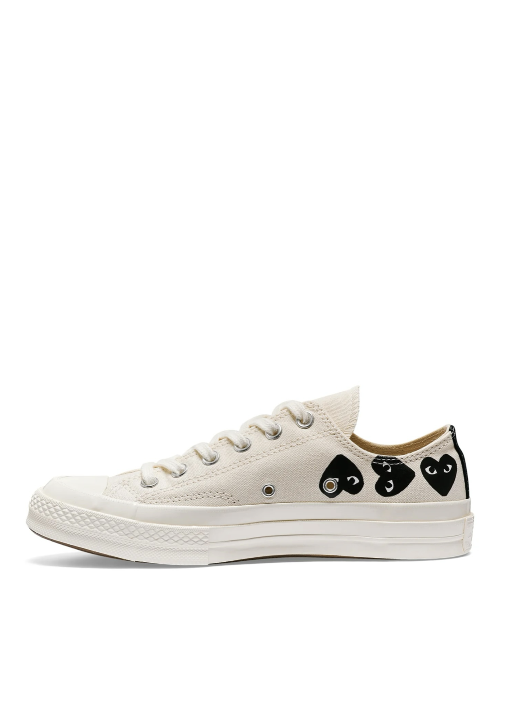 COMME DES GARÇONS PLAY X CONVERSE Multi Heart Low Tops in White