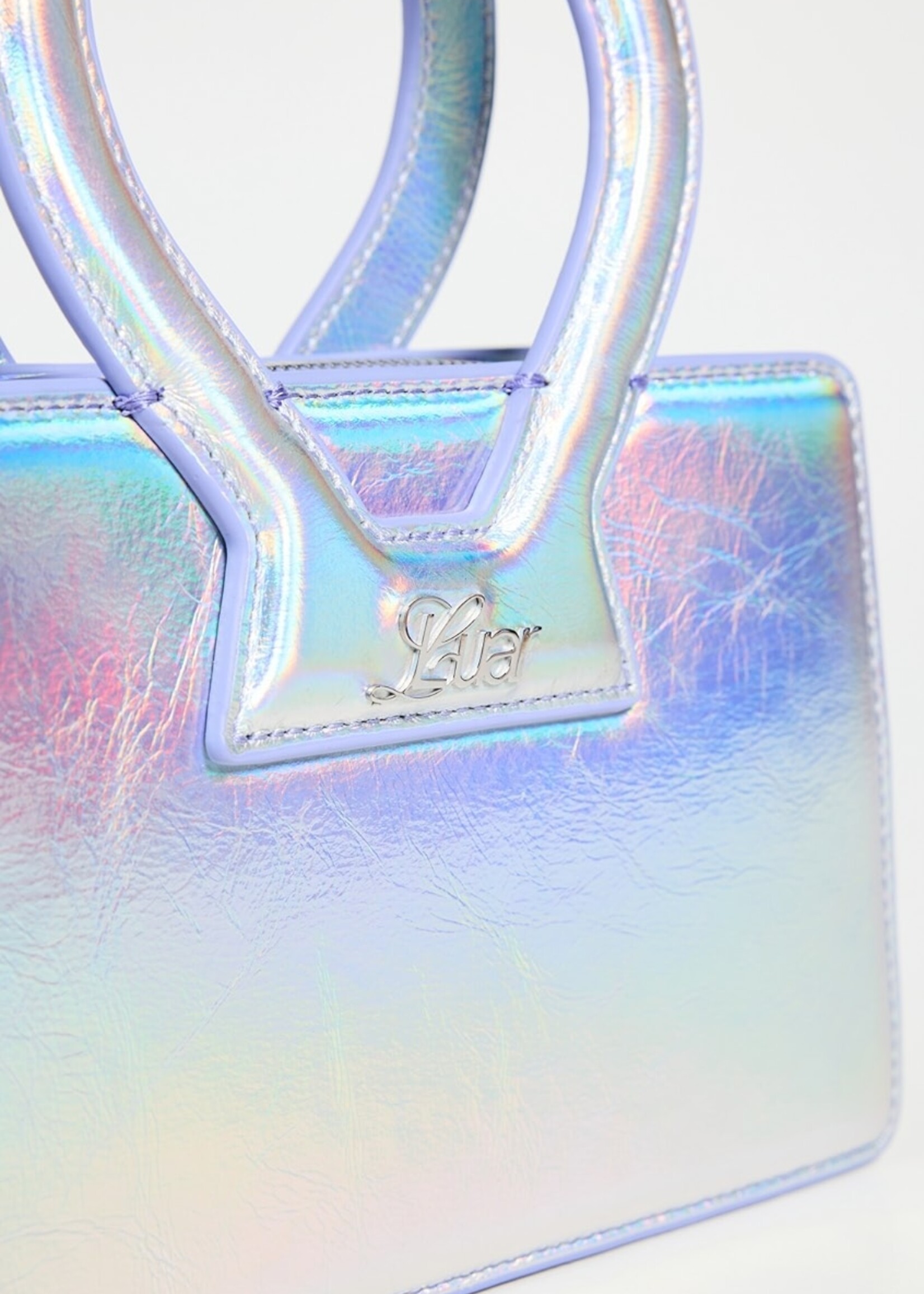 LUAR Small Ana Bag in Iridescent Silver
