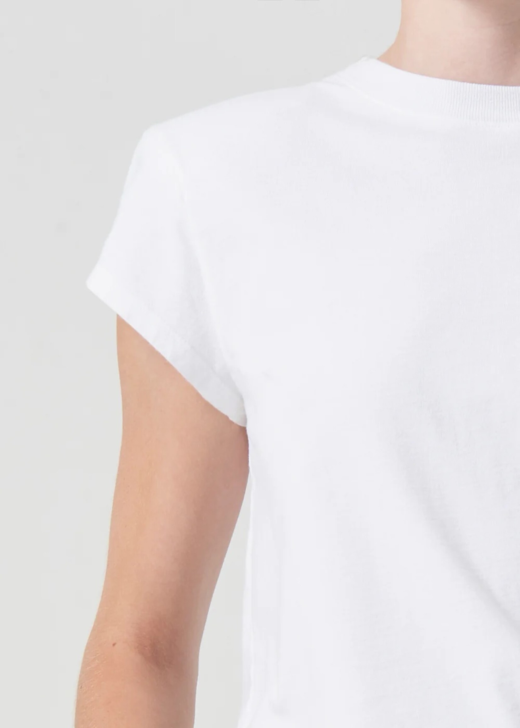 AGOLDE Bryce Shoulder Pad Tee in White