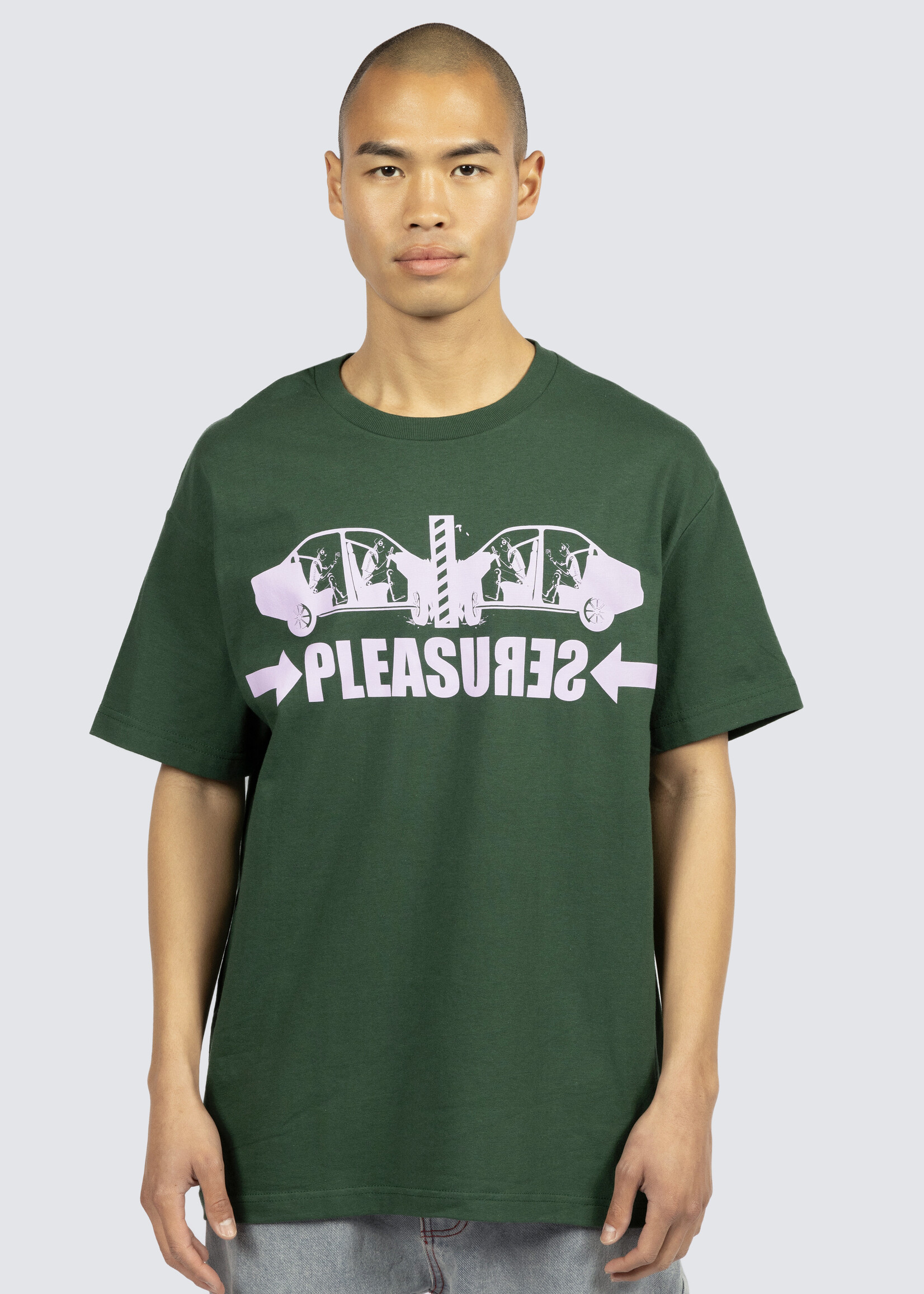 PLEASURES Crash T-shirt in Green