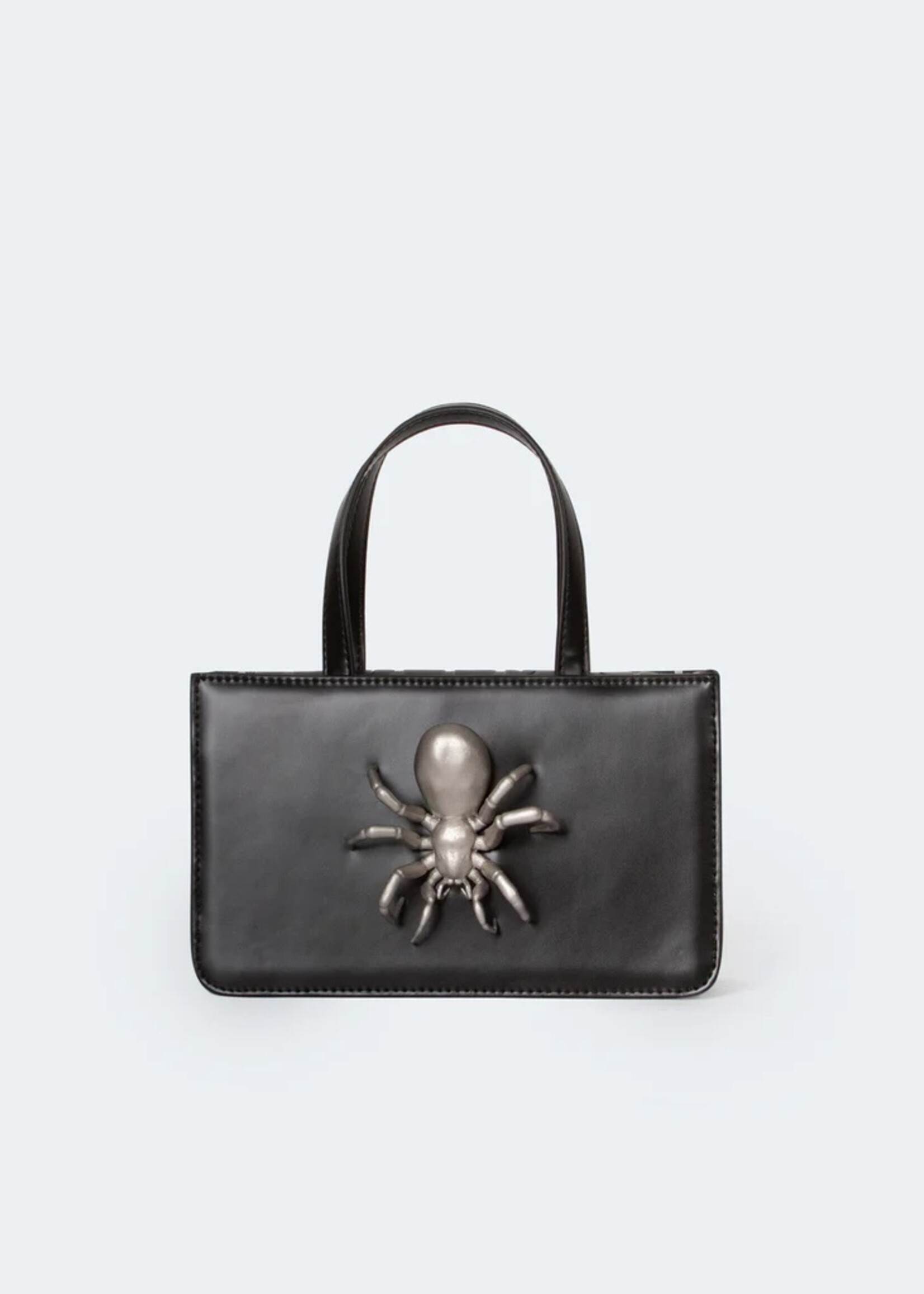 PUPPETS AND PUPPETS Small Spider Bag in Black faux leather