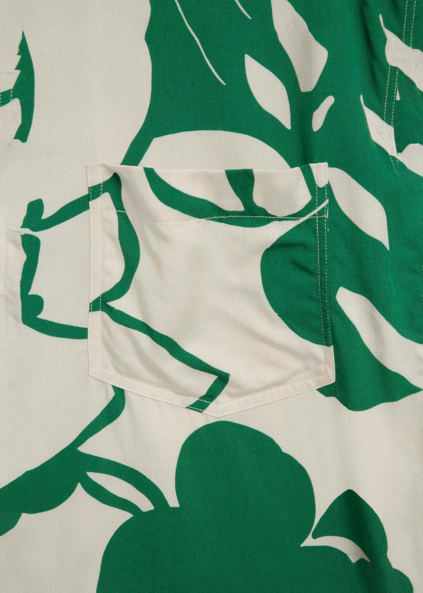 YMC Mitchum Shirt in Green Floral Print
