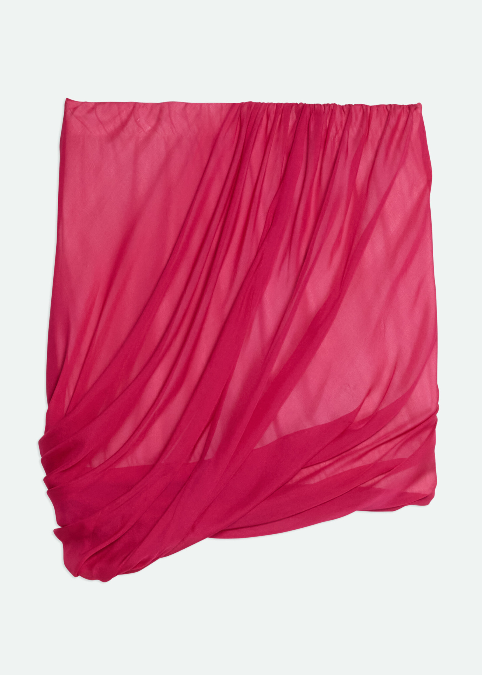 HELMUT LANG BY PETER DO Women's Silk Bubble Skirt in Fuchsia