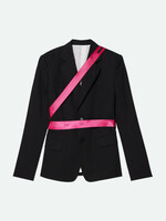 HELMUT LANG BY PETER DO Seatbelt Blazer in Black and Fuchsia
