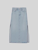 AGOLDE Women's Astrid Slice Long Denim Skirt