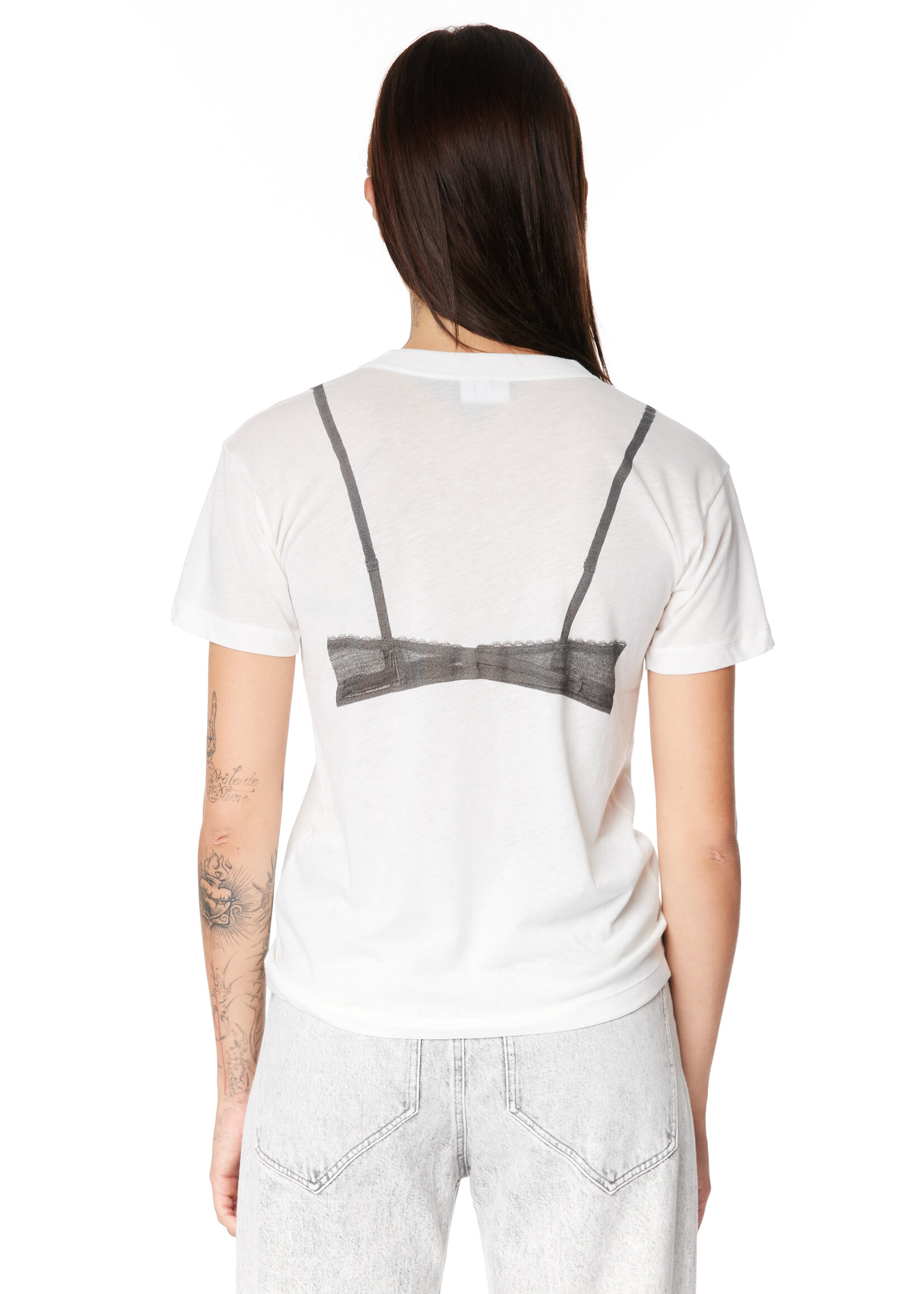 VAQUERA Lingerie-print Cotton T-shirt in White