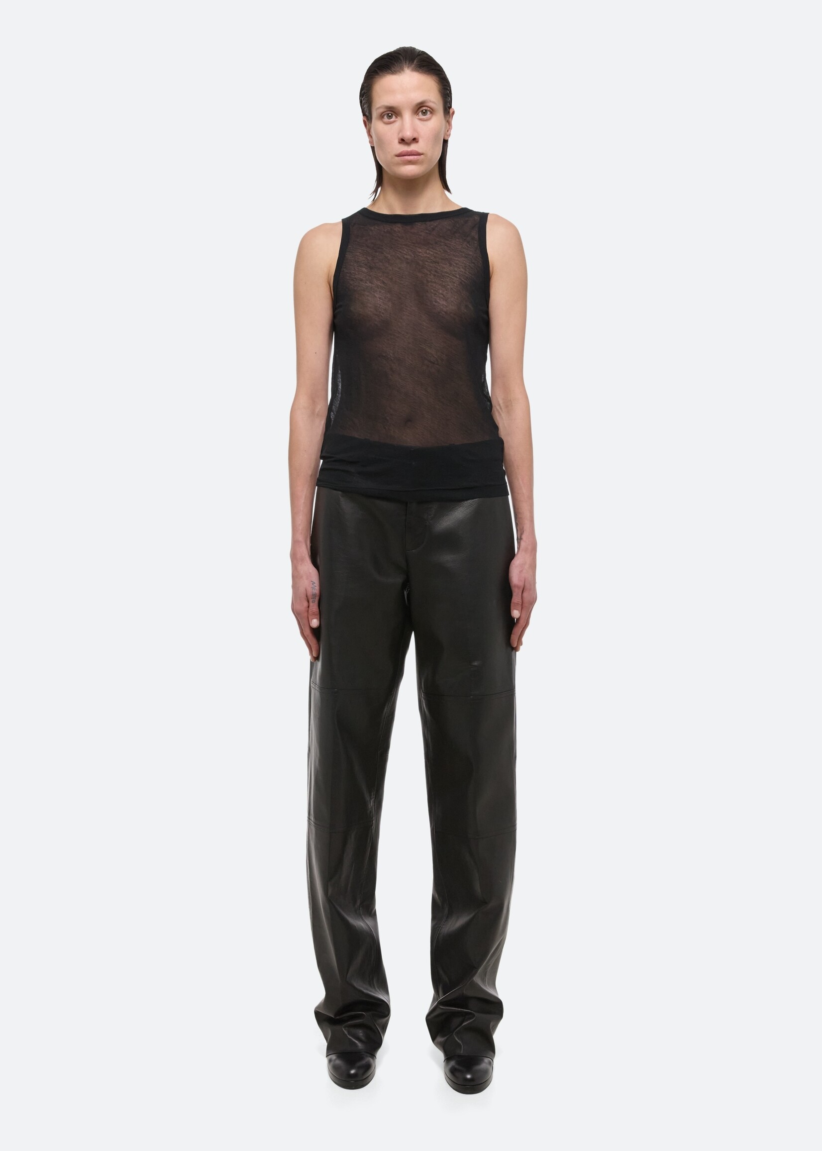 HELMUT LANG BY PETER DO Women's Two Way Sheer Tank in Black