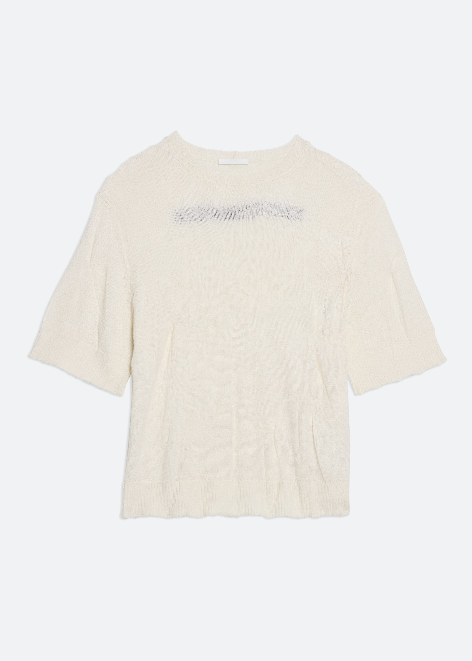 HELMUT LANG BY PETER DO Crushed Knit Tee in Ivory