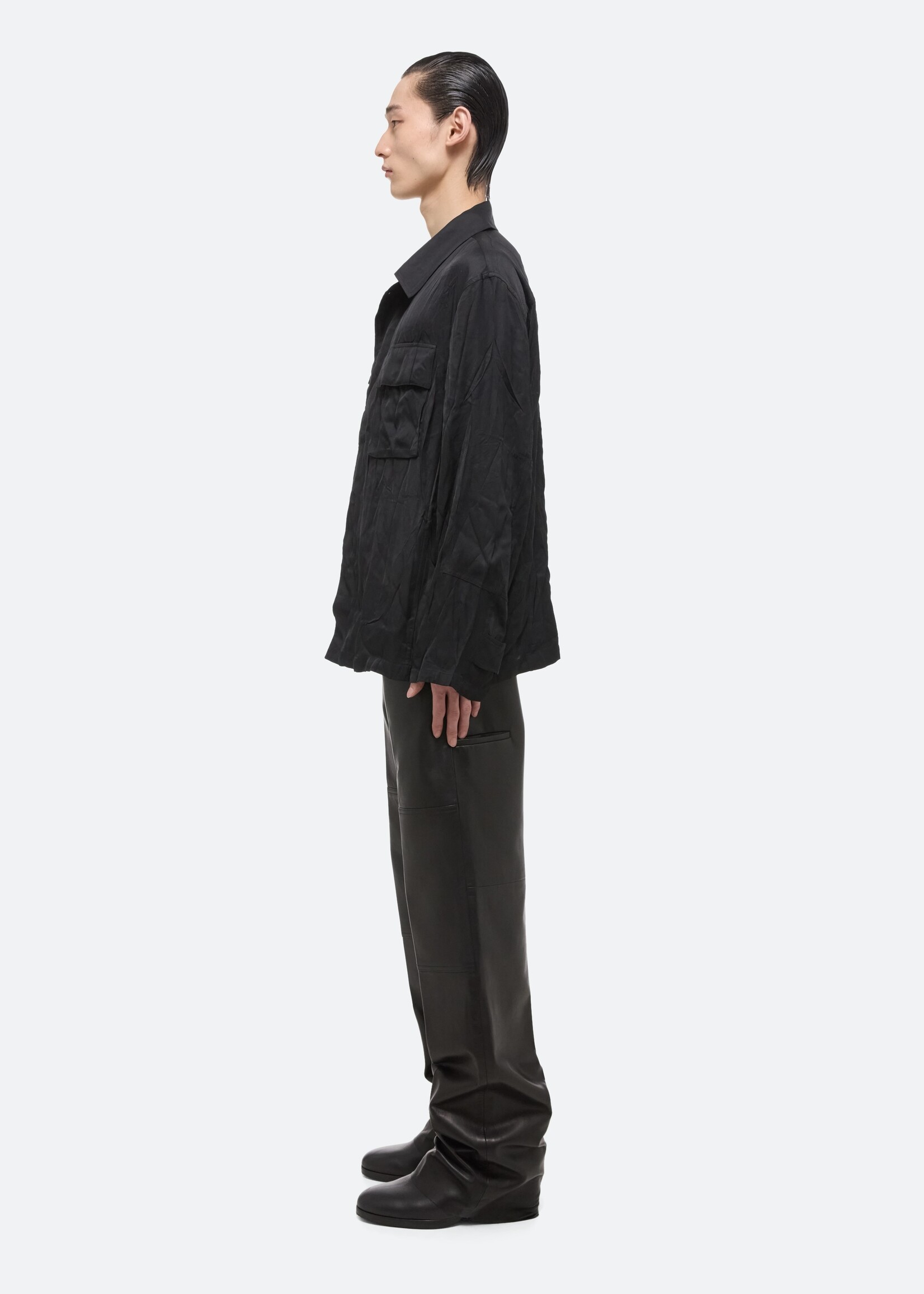 HELMUT LANG BY PETER DO Crushed Utility Jacket in Black