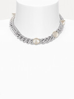 VIVIENNE WESTWOOD Elettra Chain and stud Choker in Silver