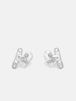 VIVIENNE WESTWOOD Orietta Heart Earrings in Silver