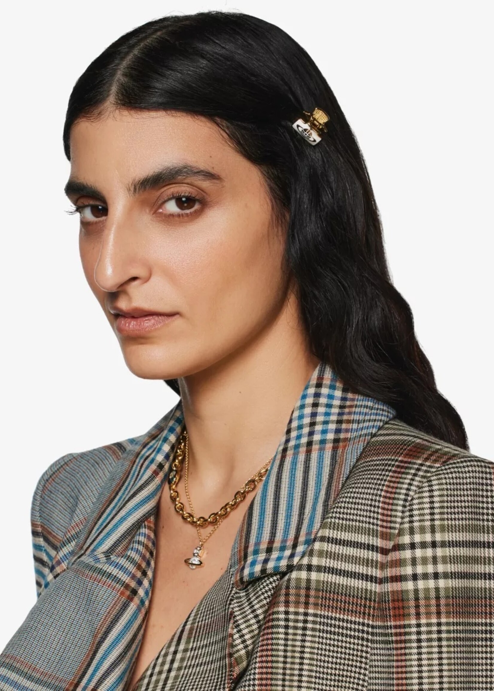 VIVIENNE WESTWOOD Mini Claw Hair Clips in Gold
