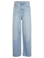 MARTINE ROSE Extended Wide Leg Jeans in Bleached Wash
