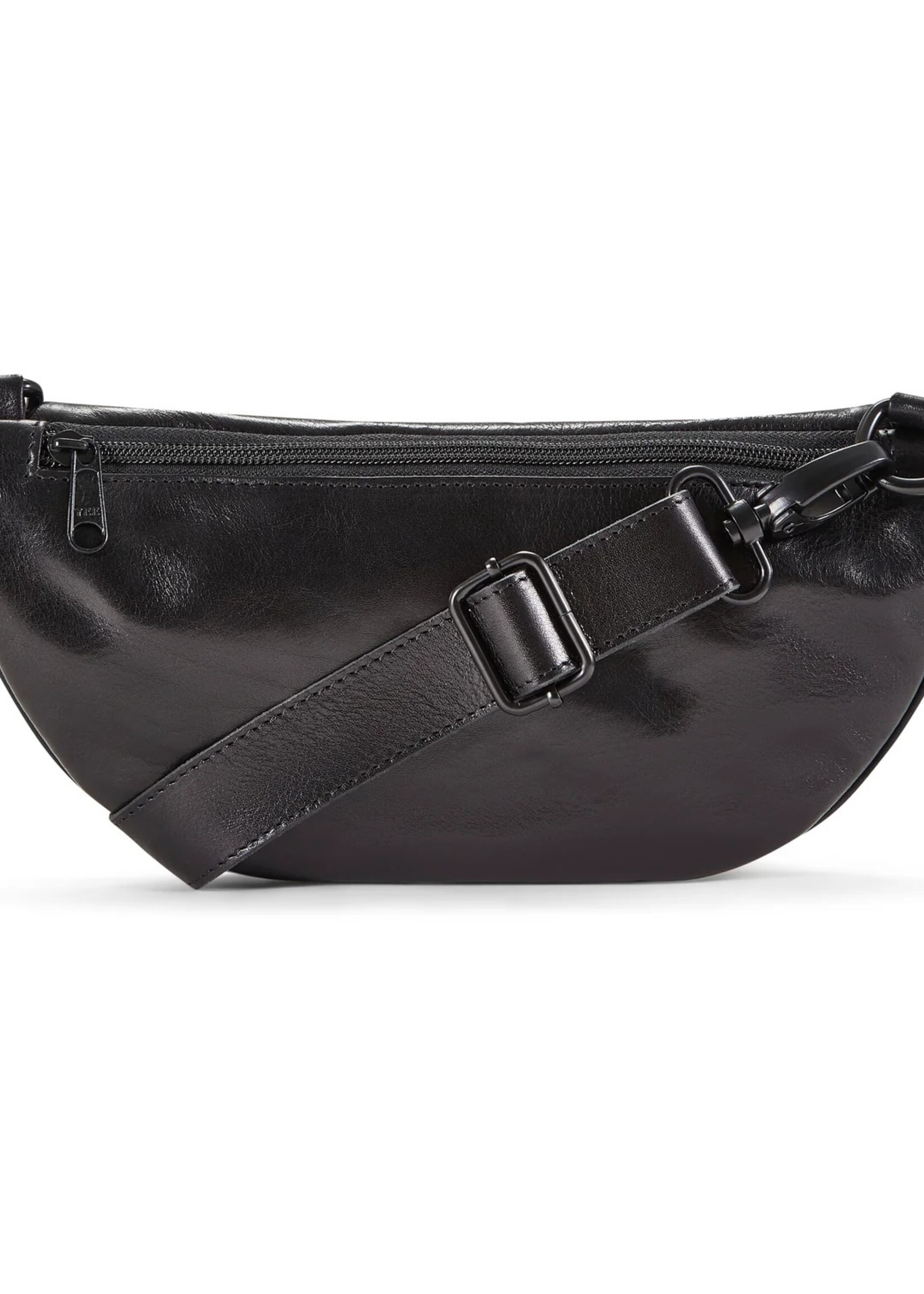 MARTINE ROSE Leather Bum Bag in Black