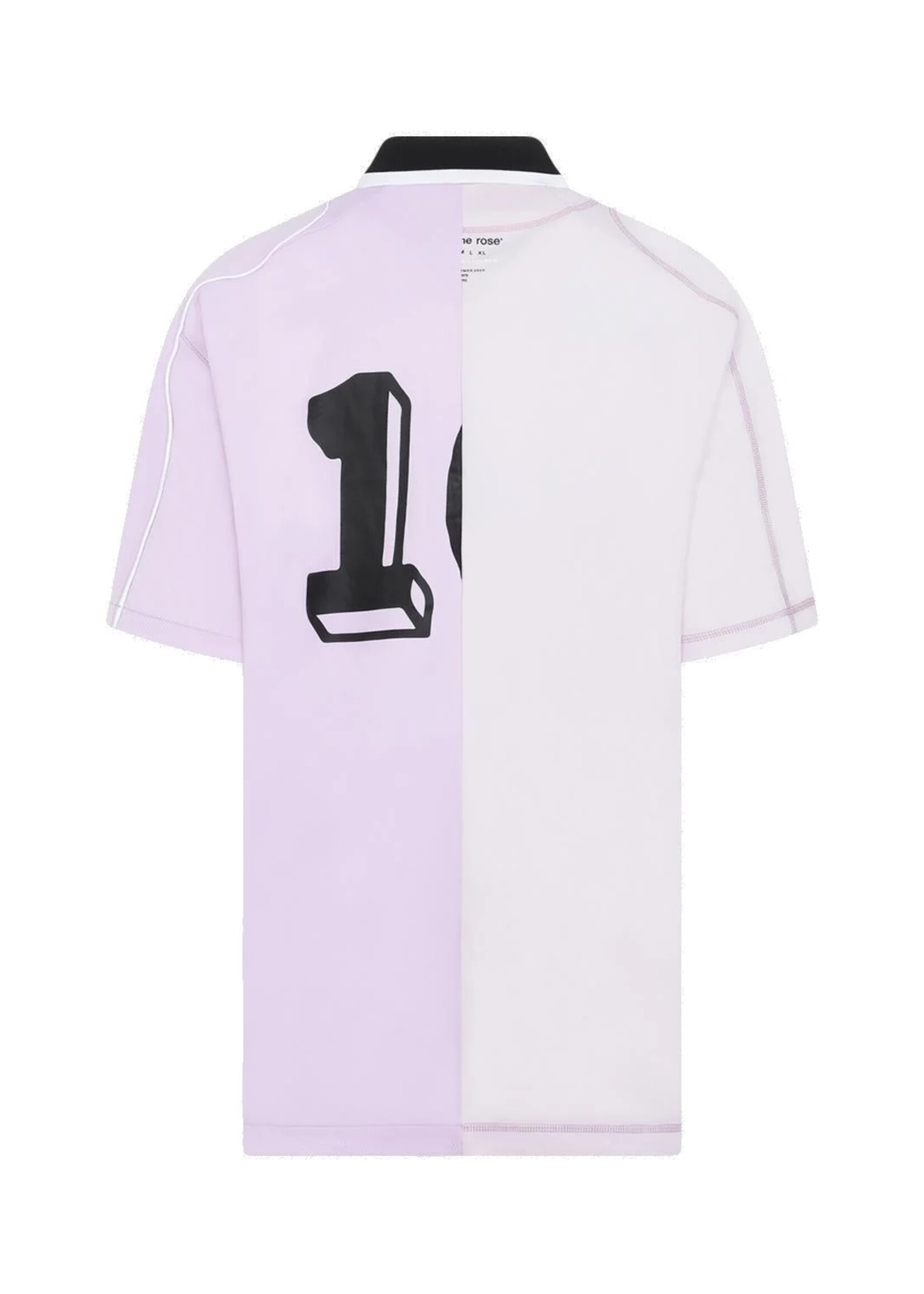 MARTINE ROSE Half and Half Football Top in Lilac