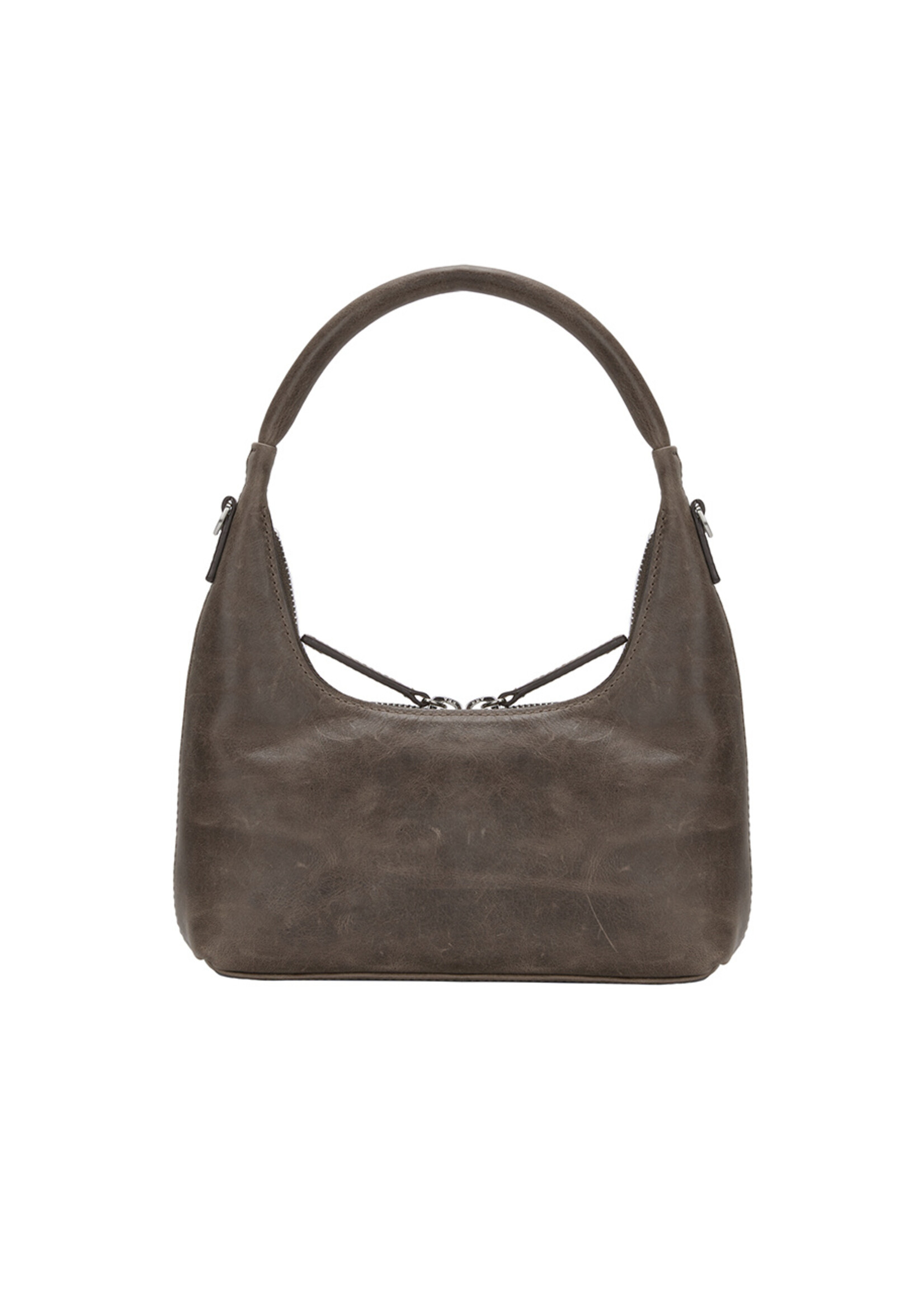 MARGE SHERWOOD Hobo Mini Bag in Washed Brown Leather