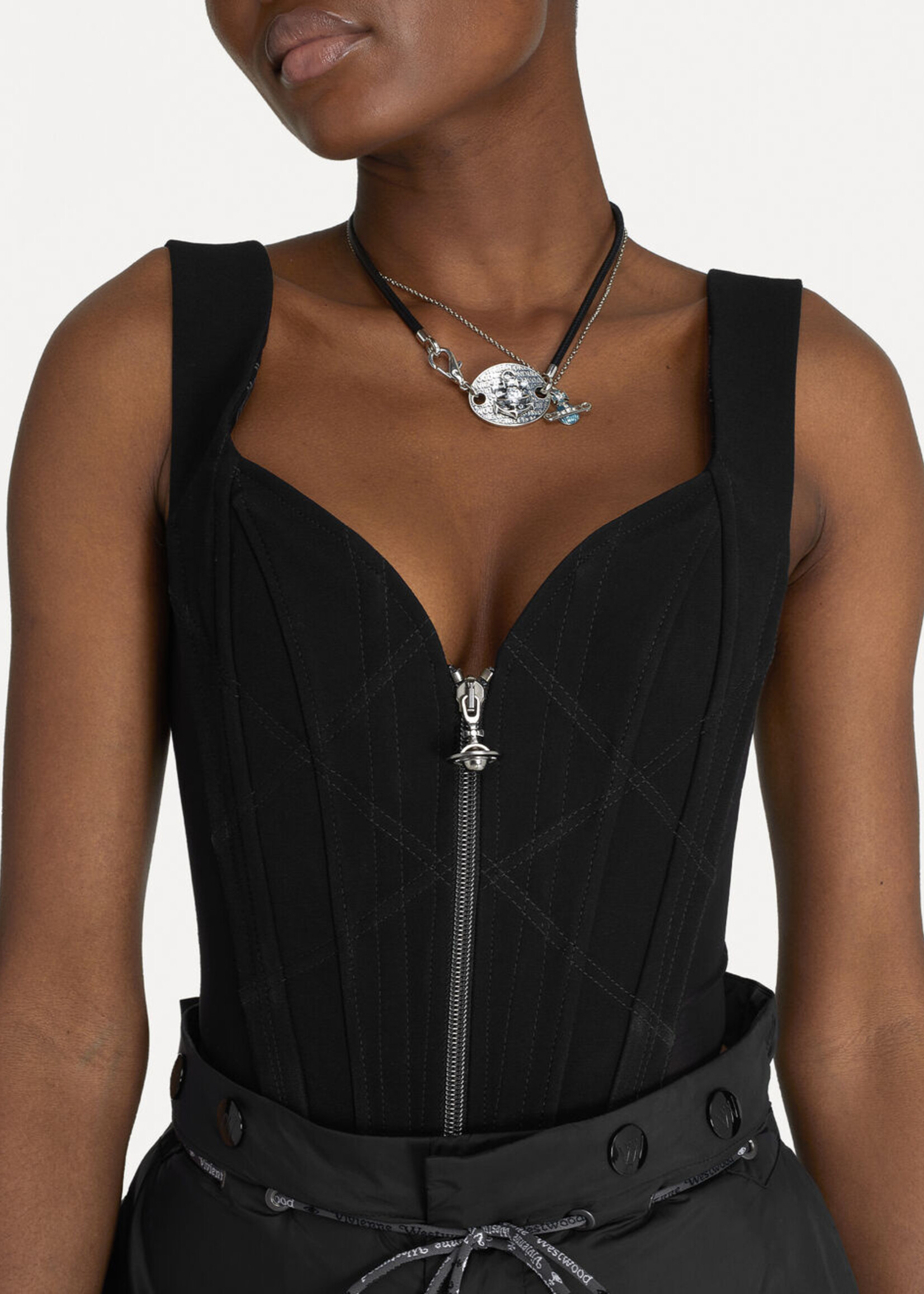VIVIENNE WESTWOOD Classic Corset with Zip Front in Black