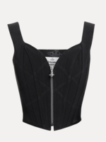 VIVIENNE WESTWOOD Classic Corset with Seaming and Zip Front in Black