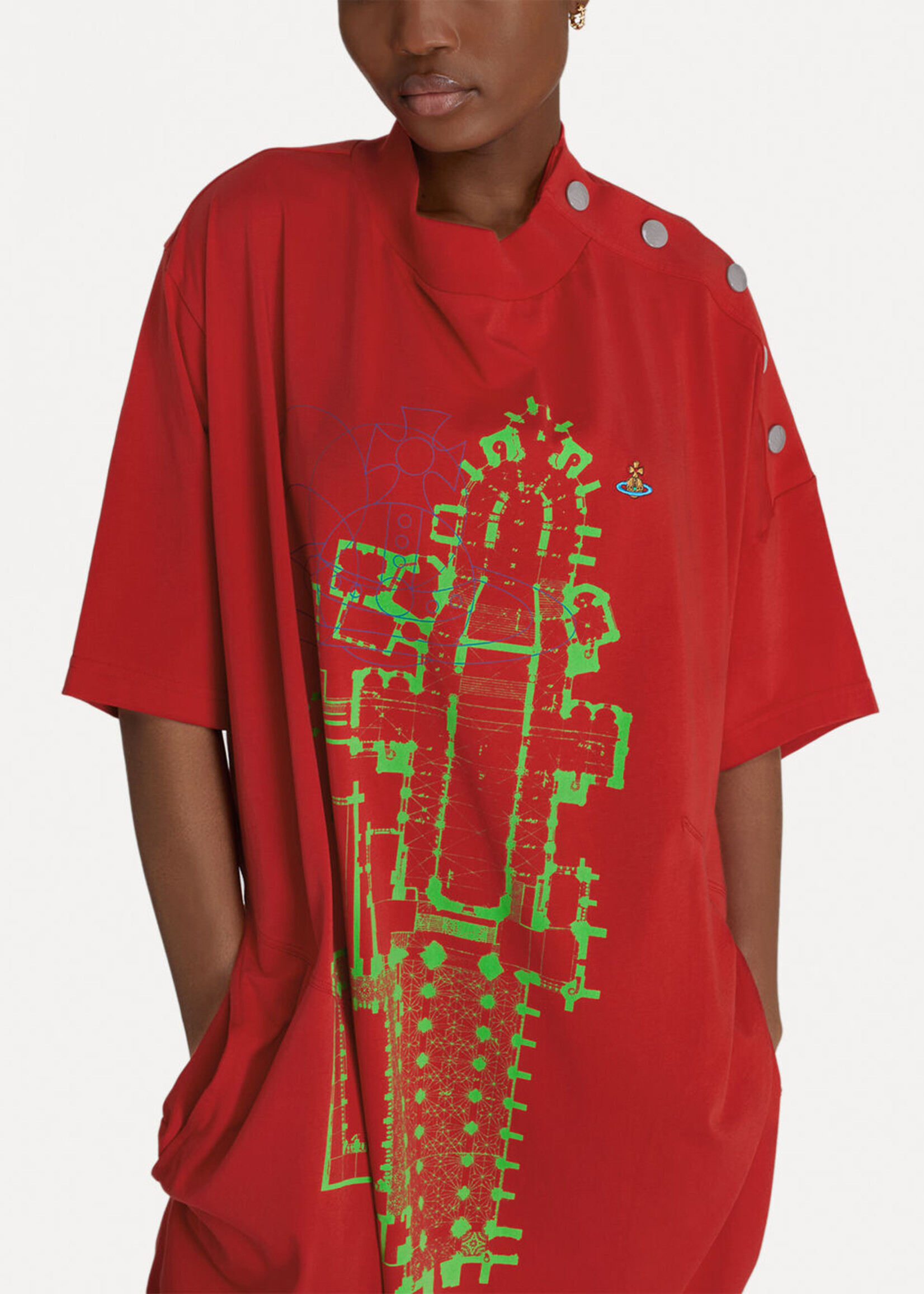 VIVIENNE WESTWOOD Cathedral T-shirt Dress in Red