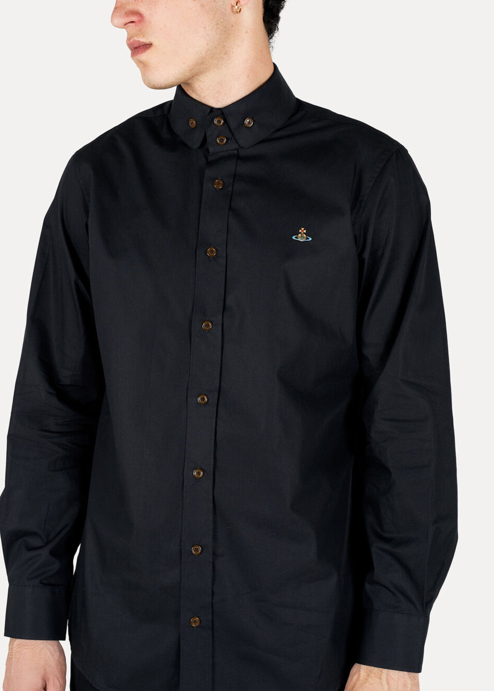 VIVIENNE WESTWOOD Two Button Krall Shirt in Black