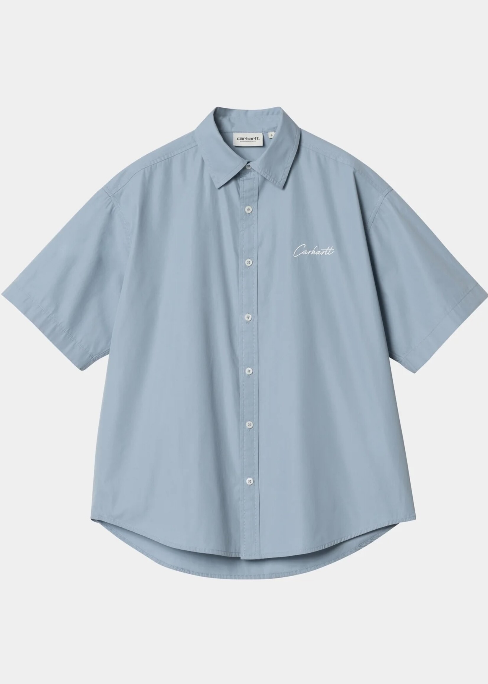 Carhartt Work In Progress Women's Jaxon Oversized Button Up Shirt in Frosted Blue