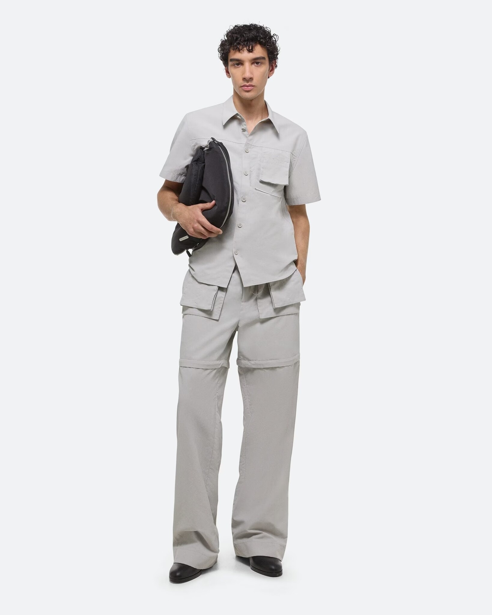 人気ブランドの新作 Utility Nylon Off Zip Lang Helmut Pants NEVER OR NOW - Stone in パンツ