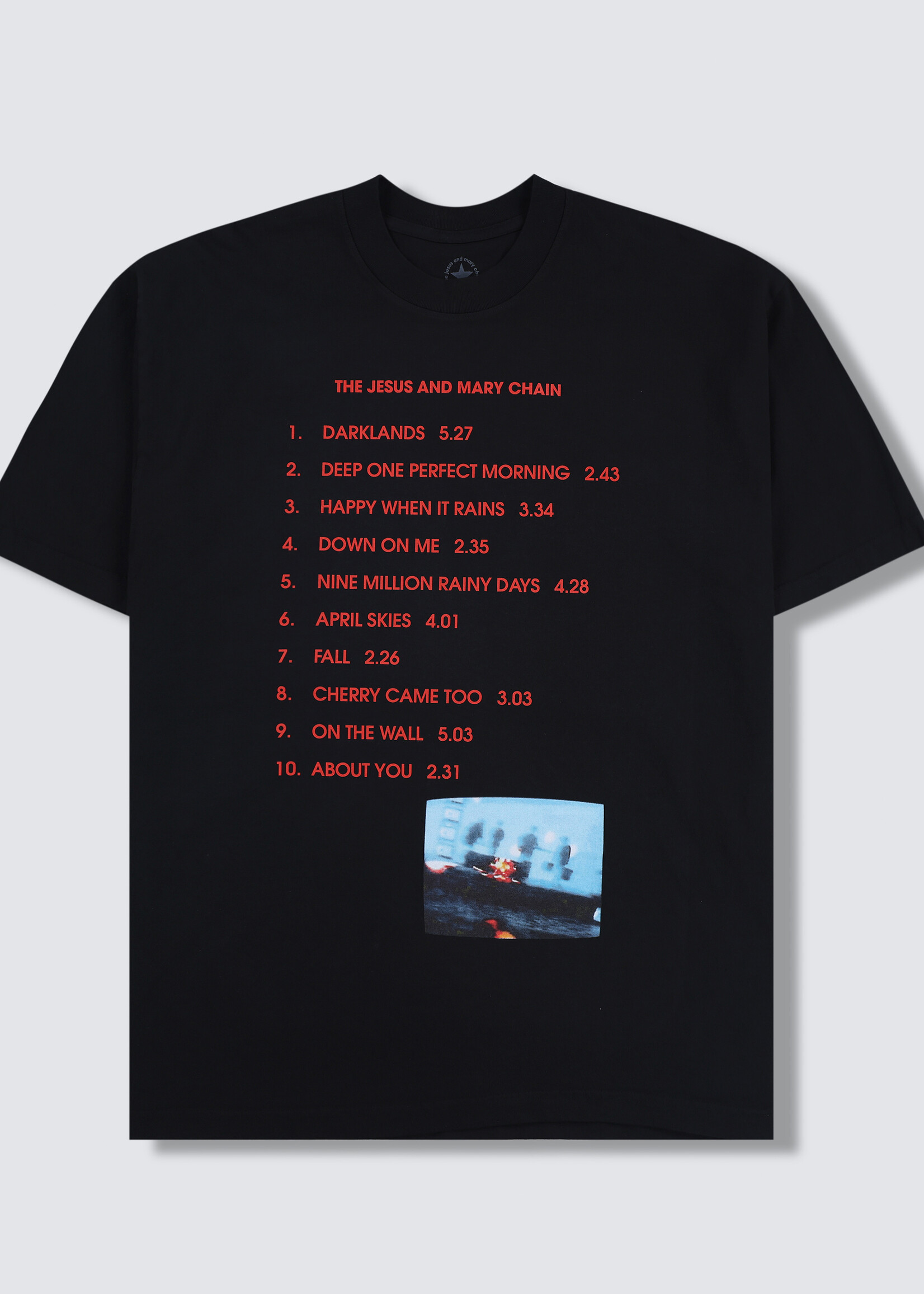 PLEASURES X The Jesus and Mary Chain Darklands Tee in Black NOW OR NEVER