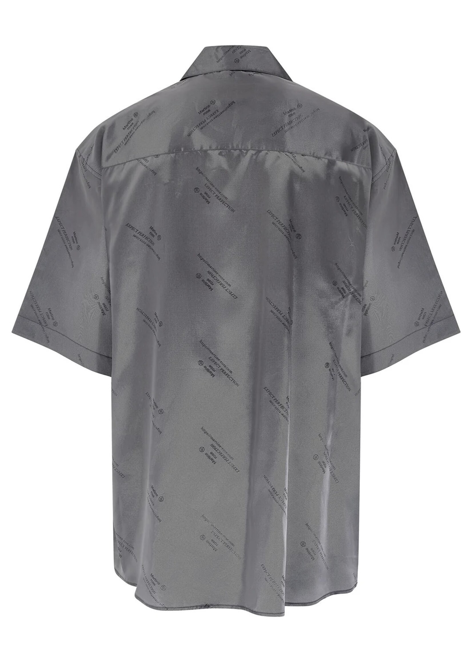 Martine Rose Rayon Logo Print Oversized shirt in Silver Martine Rose Rayon Logo Print Oversized shirt in Silver
