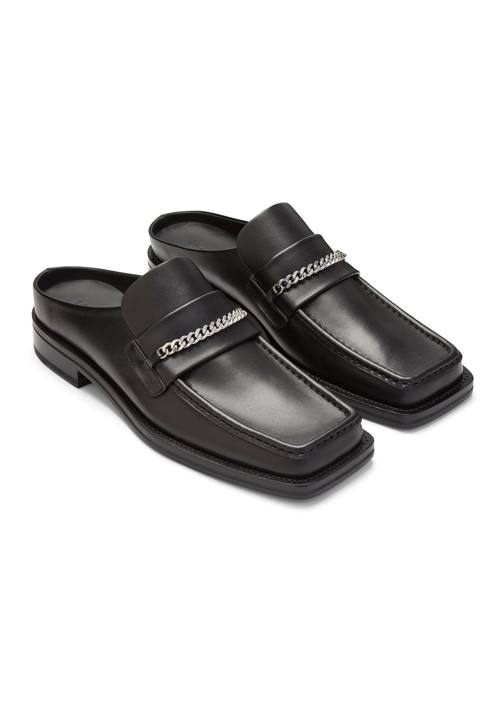 Martine Rose Black Valve Toe Chain Mules