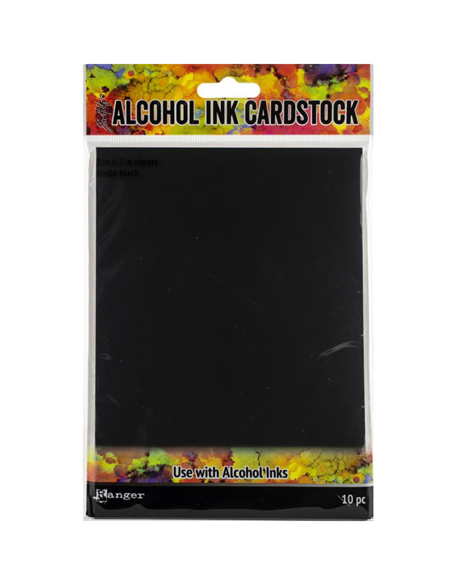 RANGER TIM HOLTZ ALCOHOL INK CARDSTOCK MATTE BLACK 5X7