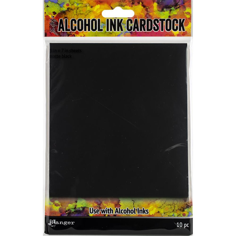 RANGER TIM HOLTZ ALCOHOL INK CARDSTOCK MATTE BLACK 5X7