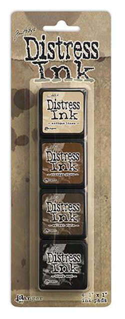 RANGER TIM HOLTZ DISTRESS MINI INK PAD KIT #3 4PK