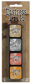 RANGER TIM HOLTZ DISTRESS MINI INK PAD KIT #7 4PK