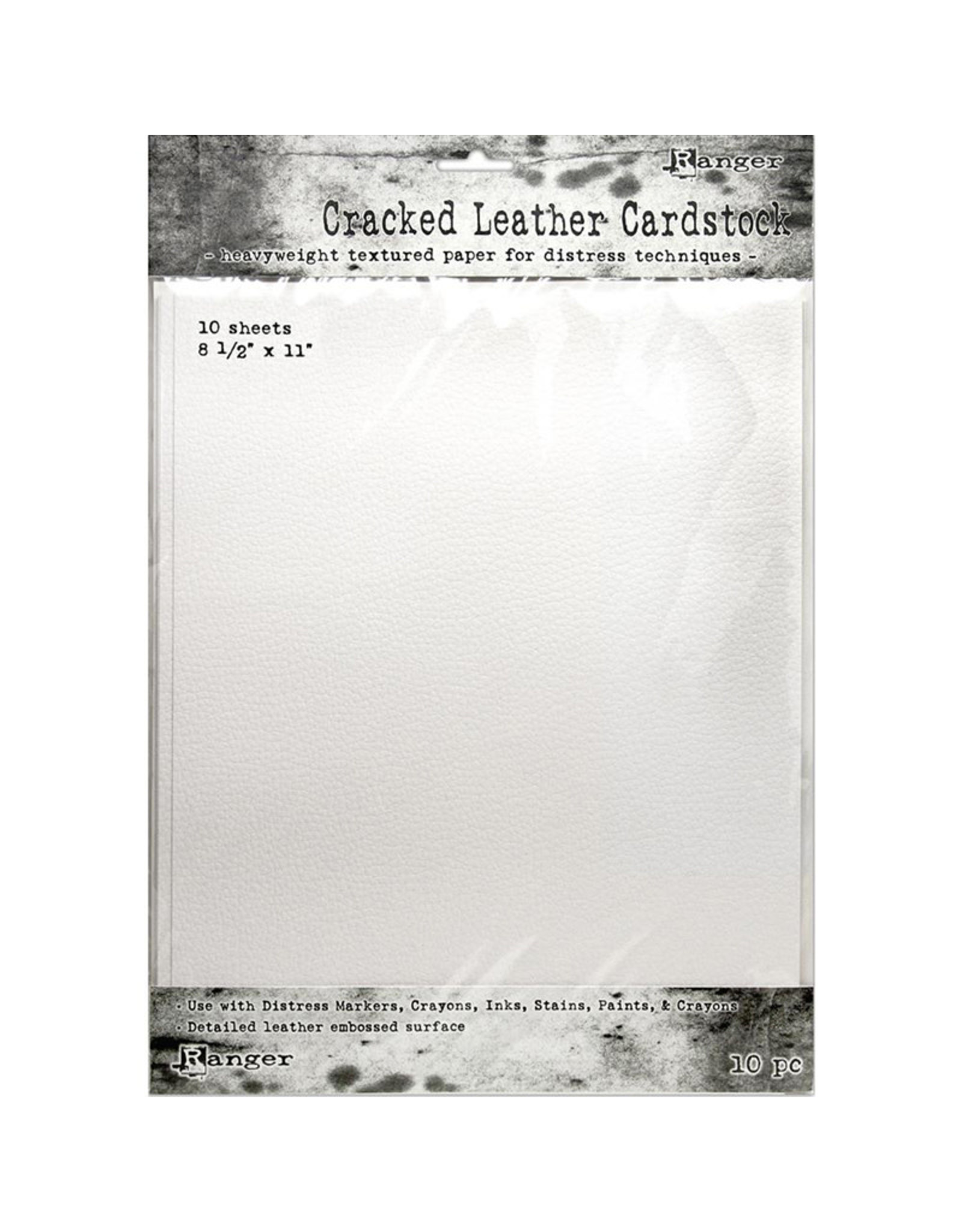 RANGER RANGER TIM HOLTZ DISTRESS CRACKED LEATHER CARDSTOCK 8.5''X11'' 10PK