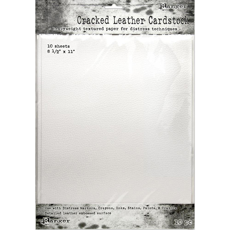 RANGER RANGER TIM HOLTZ DISTRESS CRACKED LEATHER CARDSTOCK 8.5''X11'' 10PK