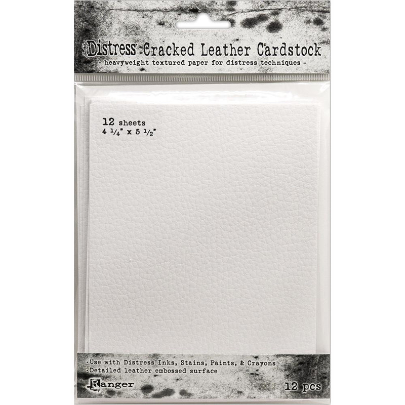 RANGER RANGER TIM HOLTZ DISTRESS CRACKED LEATHER CARDSTOCK 4.25''X5.5'' 12PK