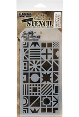 STAMPERS ANONYMOUS STAMPERS ANONYMOUS TIM HOLTZ PATCHWORK CUBE LAYERING STENCIL