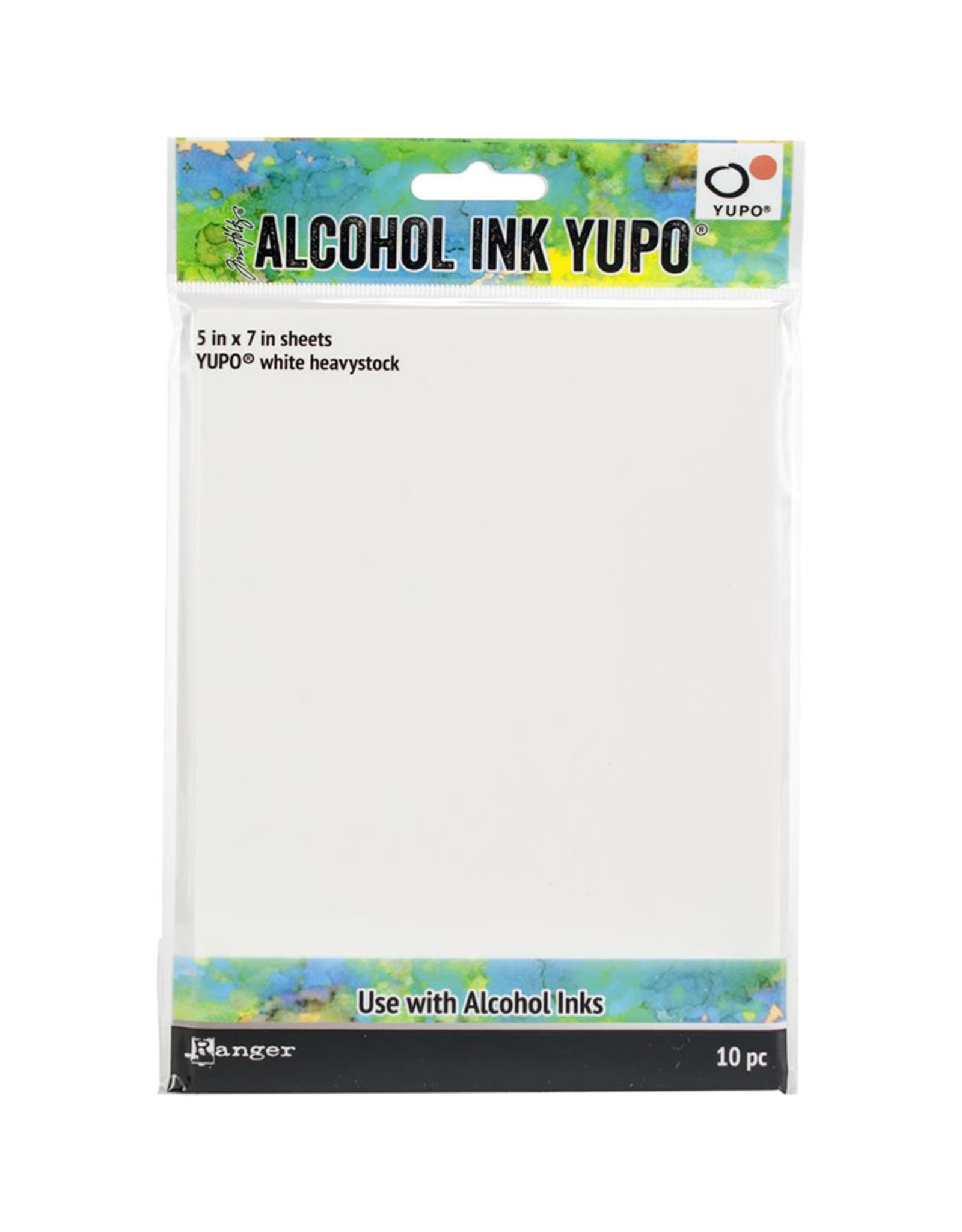 RANGER TIM HOLTZ ALCOHOL INK  YUPO WHITE HEAVYSTOCK 5X7 10PK