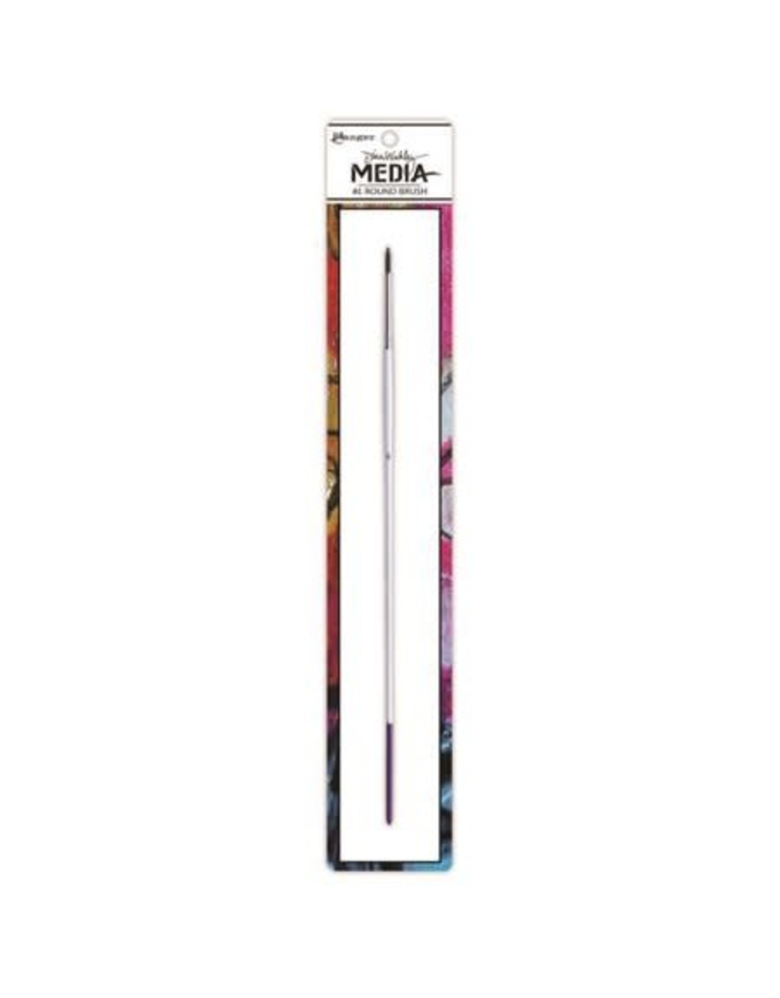 RANGER RANGER DINA WAKLEY MEDIA BRUSH ROUND LONG HANDLE #4