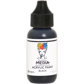 RANGER RANGER DINA WAKLEY MEDIA ACRYLIC PAINT BLACK 1OZ