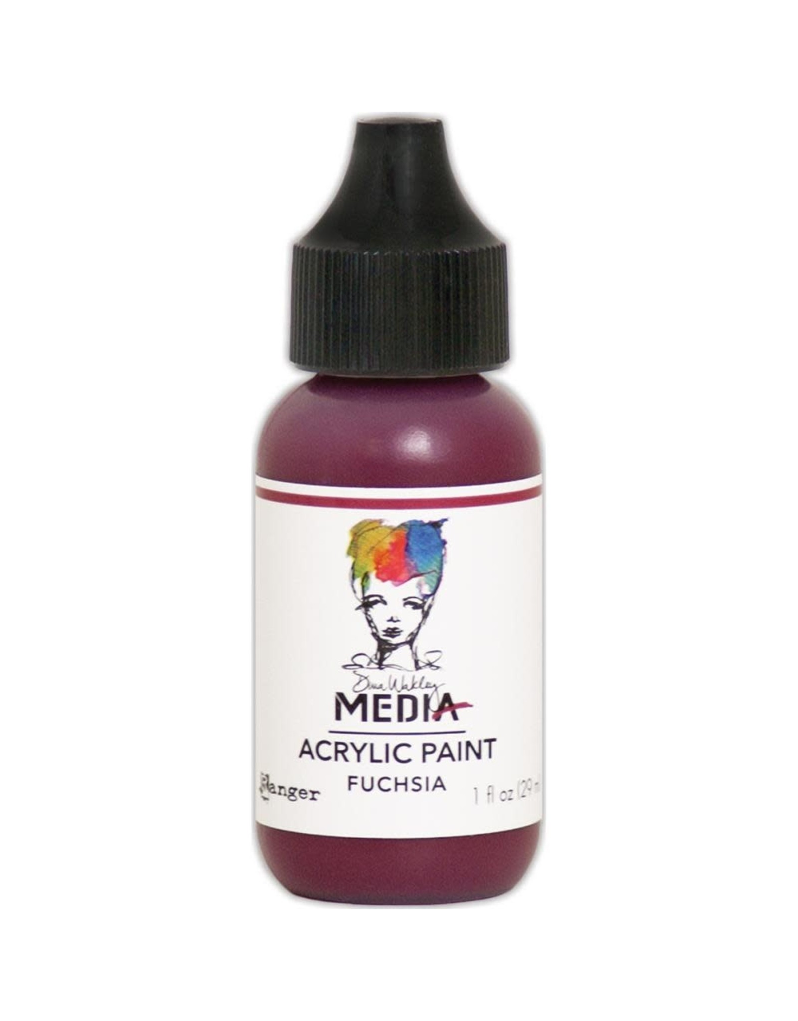 RANGER RANGER DINA WAKLEY MEDIA ACRYLIC PAINT FUCHSIA 1OZ