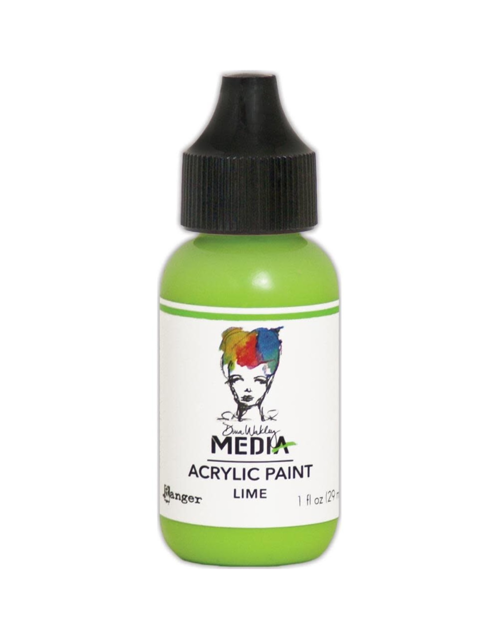 RANGER RANGER DINA WAKLEY MEDIA ACRYLIC PAINT LIME 1OZ