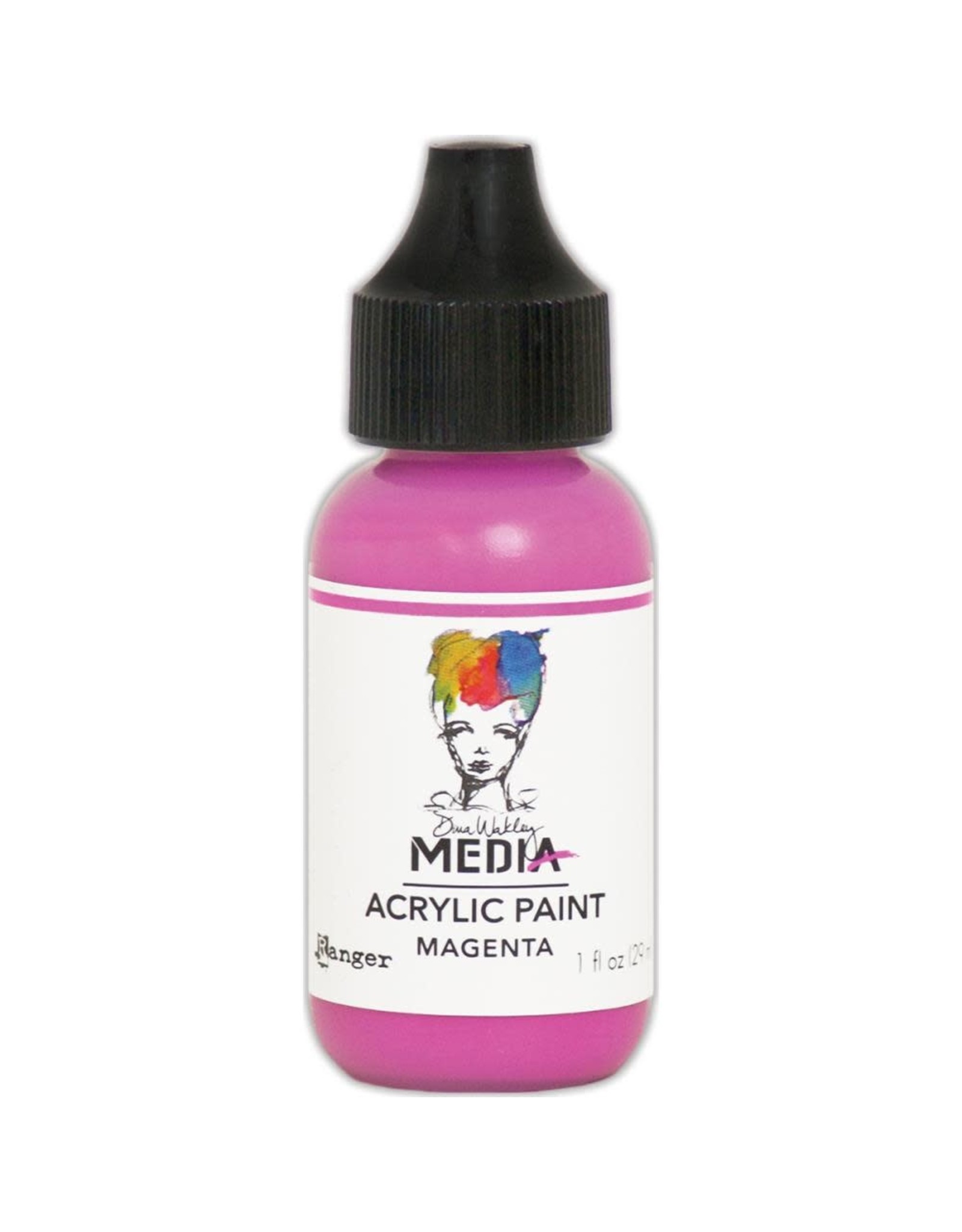RANGER RANGER DINA WAKLEY MEDIA ACRYLIC PAINT MAGENTA 1OZ